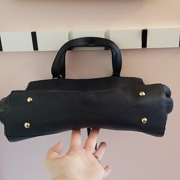 DIMONI navy leather handbag - Picture 3 of 14